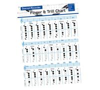 HAMPPLIES Tableau d'Accords pour Clarinette Basse 8 Trous Affiche d'Apprentissage en Papier Couché Épais Guide Pratique pour Débutants et Musiciens Outil Pédagogique Solfège