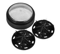 HAMPPLIES Tête De Rasoir Rotative Inox 3 Pièces, Six Lames Flottantes, Tête De Rasage Pour Hommes, Compatible Rasoirs Électriques Filaires Et Rechargeables, Accessoire De Soin De Voyage