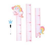HAMPPLIES Toise Murale Autocollante Garçon Fille Sticker Mural Hauteur Décoration Chambre Garçon Fille avec Design Animaux Cartoon Facile à Poser et Mesurer la Croissance Décor Mural