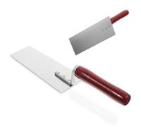 HAMPPLIES Truelle Inoxydable Professionnelle pour Maçonnerie Spatule Robuste pour Enduit et Plâtre Couteau à Mastic pour Construction et Finition