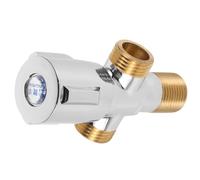 HAMPPLIES Valve Angle Trois Voies Cuivre Épais Double Sortie avec Double Interrupteur Robinetterie Polyvalente pour Lavabo et Machine à Laver Contrôle Précis Du Débit pour Eau Chaude et