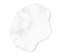 HAMPPLIES Wavy Transparent Glass Oil Warmer Dish Scented Wax Melt Tray for Aromatherapy Lamps