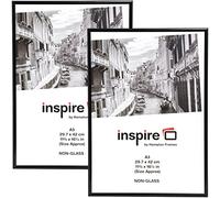 Hampton Frames Backloader A3MARBLX Lot de 2 Cadres Photo en Acrylique (sans Verre) Noir Format A3