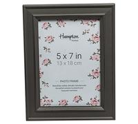 Hampton Frames | Cadre photo, 13 x 18 cm, gris, bois vieilli | Finition shabby chic, verre, fixation murale ou à poser | Décoration intérieure élégante