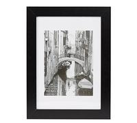 Hampton Frames Cadre photo A4 (21 x 30 cm) en bois noir avec façade plexiglas, pour certificat ou photo, décoration murale, cadre moderne élégant