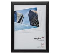 Hampton Frames | Cadre photo A4, bois noir, 21 x 29,7 cm | Plexiglas sécurisé, fixation murale ou autonome, orientation portrait/paysage | Pour photos et certificats