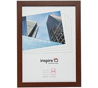 Hampton Frames | Cadre photo A4 effet bois foncé, MDF, 21x30 cm | Plexi incassable, fixation murale ou à poser, orientation portrait ou paysage | Pour affiches, diplômes