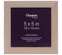Hampton Frames | Cadre photo carré 13 x 13 cm, effet chêne, acrylique sans verre, MDF | Montage mural ou sur table, profil 20 mm | Pour photos, décoration intérieure