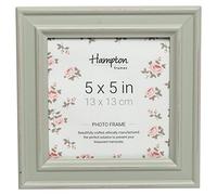 Hampton Frames | Cadre photo carré 13x13 cm, vert sauge, bois MDF, verre | À poser ou mural, rabat arrière avec clips, support inclus | Décoration élégante, style moderne