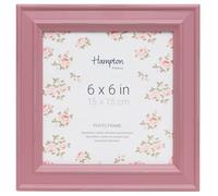 Hampton Frames Cadre photo carré 15x15 cm rose vintage en MDF, ouverture en verre, profil 30 mm, à poser ou suspendre, pour mur ou table, salon, bureau