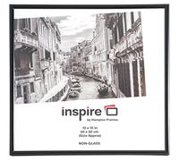Hampton Frames | Cadre photo carré, noir, 30 x 30 cm, plastique et aluminium | Ouverture acrylique sans verre, montage mural, clips pivotants | Pour affiches et certificats
