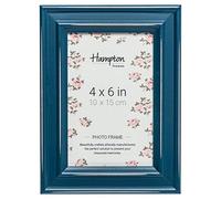 Hampton Frames | Cadre photo Paloma | 10 x 15 cm, bleu sarcelle, verre, MDF | Style shabby chic, profil 30 mm, montage mural ou autonome | Décoration élégante, mise en valeur des souvenirs