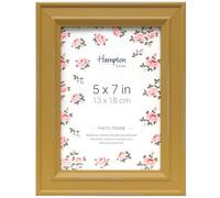 Hampton Frames, Cadre photo Paloma, 13x18 cm, bois vieilli jaune moutarde | Verre, fixation murale ou à poser, format portrait ou paysage | Décoration intérieure