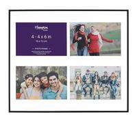 Hampton Frames MAD4AP46B Cadre photo en verre avec 4 ouvertures 10 x 15 cm