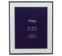 Hampton Frames Madrid M138B80 Cadre photo à profil étroit avec passe-partout biseauté Noir mat 20 x 25 cm