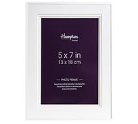 Hampton Frames MARBELLA MARB10M57W Cadre photo élégant avec passe-partout Blanc 13 x 18 cm