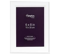 Hampton Frames Marbella MARB10M68W Cadre Photo élégant avec Passe-Partout Blanc 15 x 20 cm