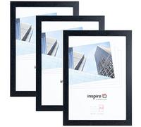 Hampton Frames OXFA4NG Lot de 3 cadres photo en plexiglas sans verre Noir Format A4 (21 x 30 cm)