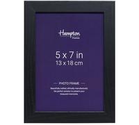 Hampton Frames OXFORD cadre photo noir 13 x 18 cm en MDF effet bois, acrylique sans verre, montage mural ou autonome, lot de 1, pour portrait ou paysage