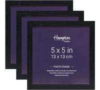 Hampton Frames OXFORD OXF55NGX-3PK Lot de 3 cadres photo noirs en acrylique (sans verre) 13 x 13 cm