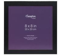 Hampton Frames OXFORD OXF88NGX-1PK cadre photo 20x20 cm MDF noir sans verre, ouverture acrylique, montage mural ou autonome, profil 20 mm, pour affiches ou photos