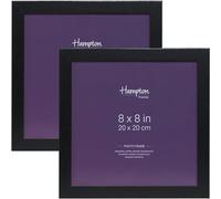 Hampton Frames OXFORD OXF88NGX-2PK Lot de 2 cadres photo en acrylique sans verre Noir 20 x 20 cm