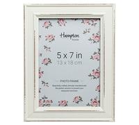 Hampton Frames PAL301957W Paloma Cadre Photo en Bois Vieilli Style Shabby Chic Blanc 13 x 18 cm