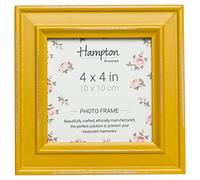 Hampton Frames, Cadre photo Paloma, 10 x 10 cm, jaune moutarde, bois vieilli | Verre, à poser ou accrocher | Décoration intérieure, style contemporain