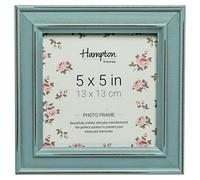 Hampton Frames, Cadre photo carré PAL301955B, 13x13 cm, bleu clair, bois MDF, verre | Accroche murale ou à poser, style vieilli | Décoration, pour photos souvenirs