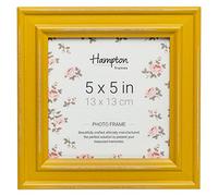 Hampton Frames Paloma PAL301955M - Cadre Photo carré en Verre - Jaune Moutarde - 13 x 13 cm