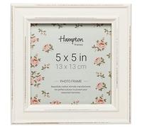 Hampton Frames Paloma PAL301955W Cadre photo carré en verre Blanc 13 x 13 cm