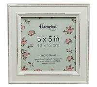 Hampton Frames Paloma PAL301955W Cadre Photo carré en Verre Blanc 13 x 13 cm