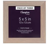 Hampton Frames Sorbonne SOR55NGX-3PK Lot de 3 cadres photo effet chêne acrylique (sans verre) 13 x 13 cm