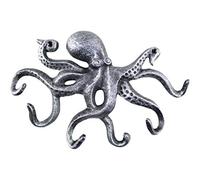 Hampton Nautical Crochet Mural en Fonte argenté Antique 27,9 cm - Crochet décoratif - Patère Marine