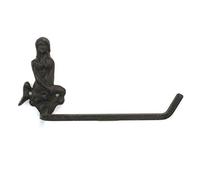 Hampton Nautical K-9212-cast-iron Cast Iron Mermaid Toilet Paper Holder 10" - Beach Bathroom Decoration - Beach Home Decorating