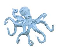 Hampton Patère en Fonte Style Nautique Rustique Bleu foncé 27,9 cm - Crochet décoratif - Crochet Mural en métal