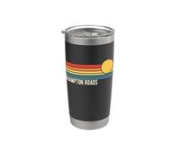 Hampton Roads Virginia Design rétro coucher de soleil Gobelet isotherme en acier inoxydable double paroi