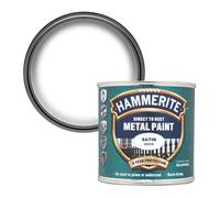 Hammerite Peinture Métal Satinée Anti-Rouille Directe, Blanc, 250ml