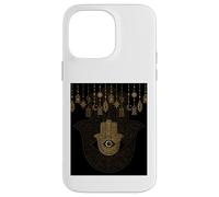 Hamsa Mauvais Œil Main de Fatma Mandala Protection Spirituelle Coque pour iPhone 14 Pro Max