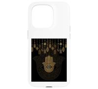 Hamsa Mauvais Œil Main de Fatma Mandala Protection Spirituelle Coque pour iPhone 15 Pro