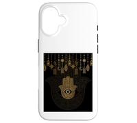 Hamsa Mauvais Œil Main de Fatma Mandala Protection Spirituelle Coque pour iPhone 16
