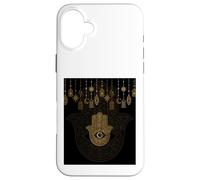 Hamsa Mauvais Œil Main de Fatma Mandala Protection Spirituelle Coque pour iPhone 16 Plus