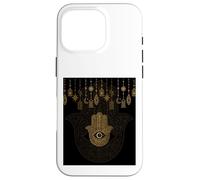 Hamsa Mauvais Œil Main de Fatma Mandala Protection Spirituelle Coque pour iPhone 16 Pro