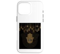 Hamsa Mauvais Œil Main de Fatma Mandala Protection Spirituelle Coque pour iPhone 16 Pro Max