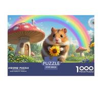 Hamster 1000 Pieces Jigsaw Puzzles for Adults Educhational Games Stress Relieving Entertainment Exercise The Memory of The Brain for Adults and Kids, Age 12 Years Up 38x26cm/1000pcs