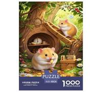 Hamster 1000 Pieces Puzzle Mignon Puzzles The Art of Colour Puzzle en Papier pour La Décoration Intérieure Cadeau Jouets Défi 38x26cm/1000pcs