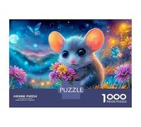 Hamster 1000 Stück Dicke Karton Puzzle Für Erwachsene,Wunderland Blume,Geist Entspannung Bildungsspiel Herausforderung Urlaub Puzzle Aktivität 38x26cm/1000pcs