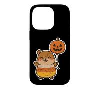 Hamster avec Ballon Citrouille Halloween Coque pour iPhone 14 Pro
