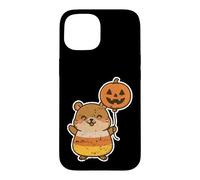 Hamster avec Ballon Citrouille Halloween Coque pour iPhone 15