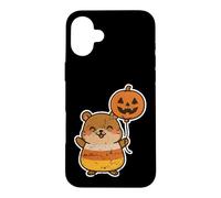 Hamster avec Ballon Citrouille Halloween Coque pour iPhone 16 Plus